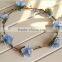 Factory directly little artificial flower head wreath fabric rose flower/leaf wreath