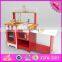 2016 new design home play multi-function wooden toddler kitchen set W10C248