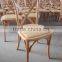 Cross-Back Light Brown Oak Banquet Party Chair