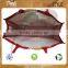 PP Laminated jute tote bag with padded rope handle with three color print two side