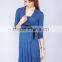 ladies formal one-piece dresses classic collar elbow length sleeves Nursing Shirt Dress maternity clothing wholesale