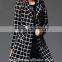 New plaid lady coat, fashion overdress