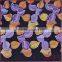 Colorful leaves shining poly embroidered tulle swiss voile lace fabric