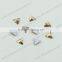 DZ-1010 decorative flat cut triangle glass stones for clothes