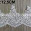 Cotton Lace Embroidery Wedding Fabric Trims for Bridal Wedding Apparel BY YARD