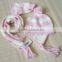 children pink and white winter knitting kids scarf hat glove 3pcs sets