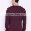 Maroon Sweatshirt Round Neck Long Sleeves Custom Color Plain Mens Casual Autumn Sweater 260G Cotton Fleece Fashion Solid Sweater