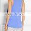 Blue blank gym tank top for women