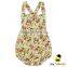 Summer 100%Cotton Crisscross Back Design Infant Newborn Baby Girl One Piece Floral Vintage Romper