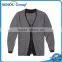 Long Sleeve Grey Button Down Cardigan Sweater For Men