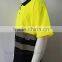 Hot sale mens two-tone polyester high visibility reflective Europe sew-on tape safety polo shirt
