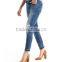 2017 Hot selling women top design ladies tight sexy denim ripped jeans