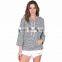 Fashion Tops Women Quality Striped Pullover Hoodies Wholesale