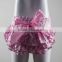 Fashion Infant Outfit Ruffle Baby Girls Satin Bloomer 4th of July Festival Wearing For Kids