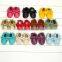 Gold Moccasins Baby Leather Shoes Girls Mocs Crib Shoes M5091704