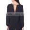 Womens Casual fashion blouses 2017 new designs long sleeve V Neck loose blouses for girls
