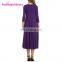 Fashion New Long Sleeve Casual Purple Party Midi Dresses Fat Women