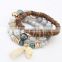 American fashion elephant bracelet Wooden bead handmade jewelry