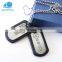 Custom high quality cheap laser engraved black dog tags new antique silver metal military dog tag