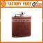 Hot Selling Cheap Leather 6oz Hip Flask