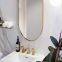 Customized brass oval mirror Nordic bathroom mirror golden bathroom mirror modern minimalist dressing mirror entrance mirror
