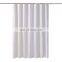 Wholesale hotel use white polyester fabric shower curtains for bathroom waterproof