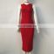 TWOTWINSTYLE Hollow Out Dress Female Sleeveless Slim Bodycon Sexy Long Party Dresses Fashion