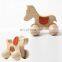 Nature Eco Wood Dog Horse Wooden Friction Car Toy for Baby Children
