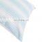 Decor White and Green Striped Poly Chenille Cushion Cover
