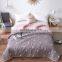 China factory direct supply cheap 100% polyester aloe cotton reactive printing queen size floral summer blanket