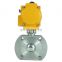 DKV DN25 Italian ultra-thin stainless steel 304 ss316 pneumatic flange wafer ball valve