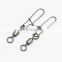 10pcs/bag Small Pack Wholesale Factory Sell Free Samples Copper Fishing  Rolling Swivel With Snap