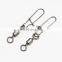 10pcs/bag Small Pack Wholesale Factory Sell Free Samples Copper Fishing Rolling Swivel With Snap
