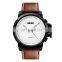 Fashion big dial SKMEI 1208 leather watch strap stainless steel back gifts for men cool wristwatches