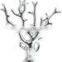 silver metal tree sculptures