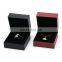 2021 Fashion Custom  Exquisite Leather Paper Black Wedding Ring Box