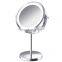 double sides 6''/7'' tabletop extendable LED lighted cosmetic makeup bathroom stand mirror