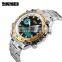 SKMEI 1204 Sports Watches Men Fashion 30M Waterproof Electronic LED Digital Luxury Stop Watch Male Stainless Steel Dual Display