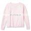 Hot Design OEM Custom Made women Cotton Polyester Plain Sweatshirt With Long