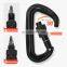 JRSGS Custom Hiking Outdoor Small Safety Snap Hook Clip logo Screw Locking Aluminum Alloy Carabiner S7802B