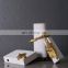 2021 New Idea Elegant Interior Decor White Golden Marble Look Ceramic Table Flower Vase For Hotel