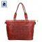 High Quality Matching Stitching Swiss Cotton Lining Women Genuine Leather Handbag