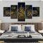 Hd printing 5 piece Islamic Canvas Painting Wall Art Luxury home decor