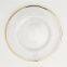 Wholesale Banquet Wedding Gold Silver Rimmed Glass Charger Plate