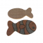 Meow Love Custom Shape Fish Design Cardboard Anti-Scratch Stress Relieve Durable BB Flute Corrugated Paper Clownfish Cat Scratcher