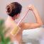 Natural Boar Bristle Brush New Soft&hard Loofah Bath Back Brush With Long Wooden Handle Body Massage Brush