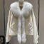 A winter new double-sided wool coat with fox woolen jacket and a short Korean-style high-end cape for women