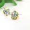 Jewelry Factory Wholesale Women Jewelry Earrings Colored Rhinestone Jewelry Set