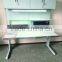 Detall workstation table with storage cabinet