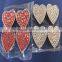 Exquisite Fashion Slide Diy Charm Chrome Plated Alloy Jewelry 18MM Rhinestone Heart Shape Slide Charms